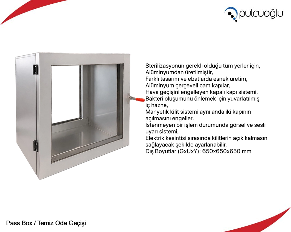 pass box, cleanroom pass box, temiz oda pass box, laboratuvar pass box, transfer kutusu, hava kilitli pass box, paslanmaz çelik pass box, statik pas box, dinamik pass box, laboratuvar cihazları, temiz oda geçişi