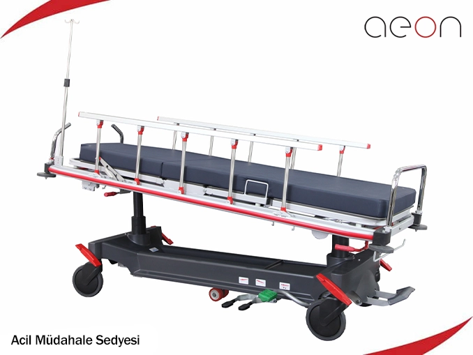 acil müdahale sedyesi, müdahale sedyesi, acil servis sedyesi, hidrolikli sedye,hidrolik acil müdahale sedyesi